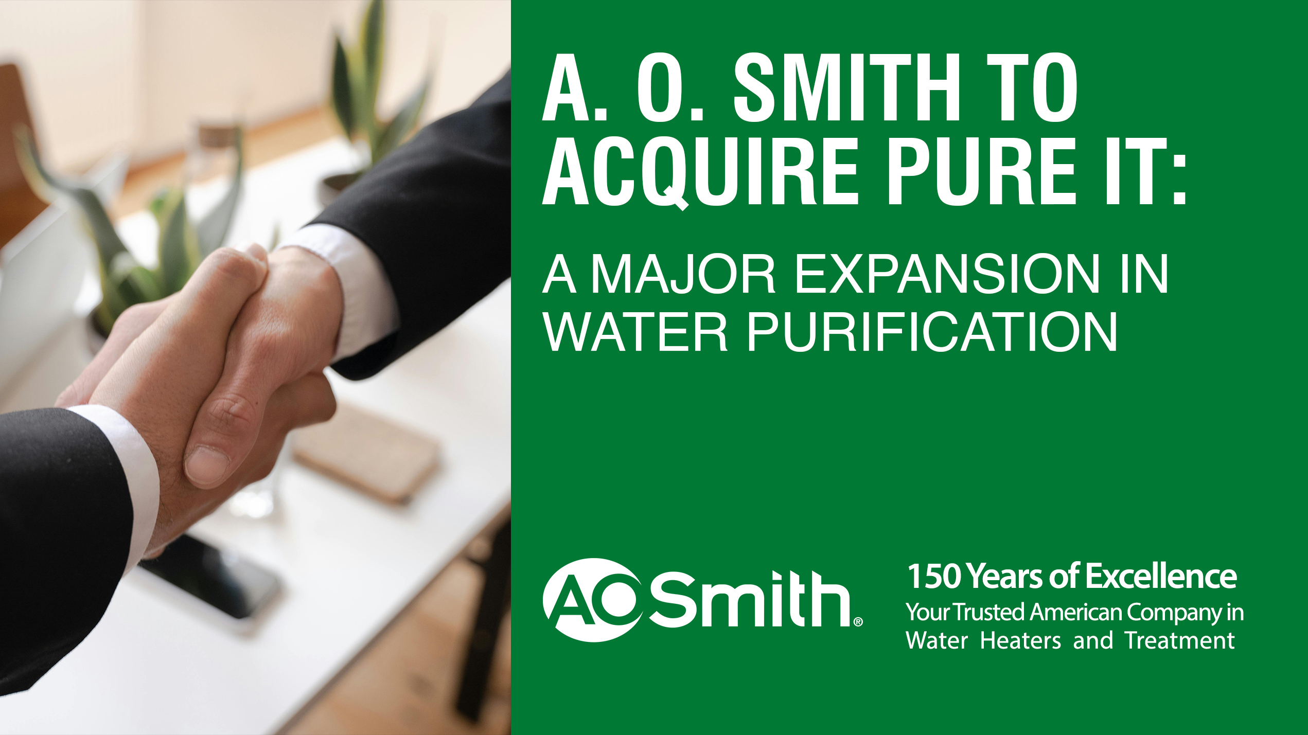 A.O. Smith to Acquire Pureit: A Major Expansion in Water Purification