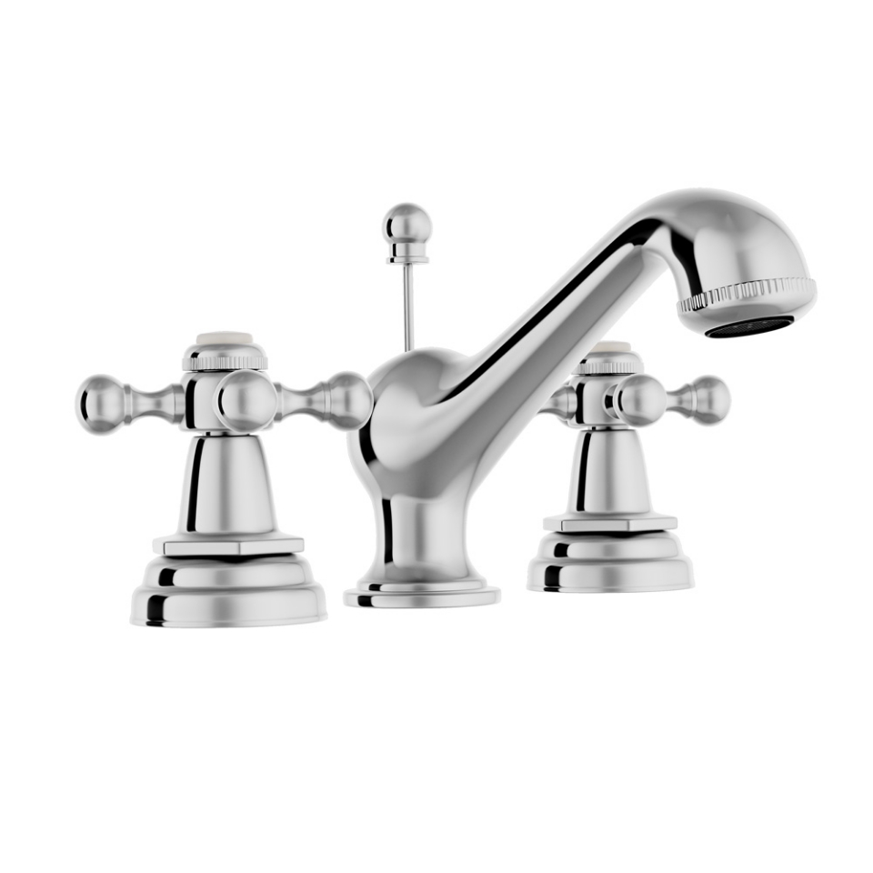 Jaquar Queen's QQT-CHR-7191 3-Hole Basin Mixer With Pop-Up-Waste