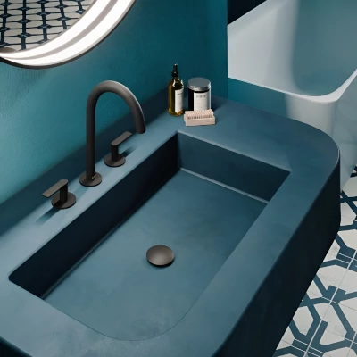 blue sink