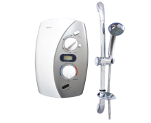 BlueWave 302D-CE Shower Heater, 3.5kW, ELCB, Chrome accessories