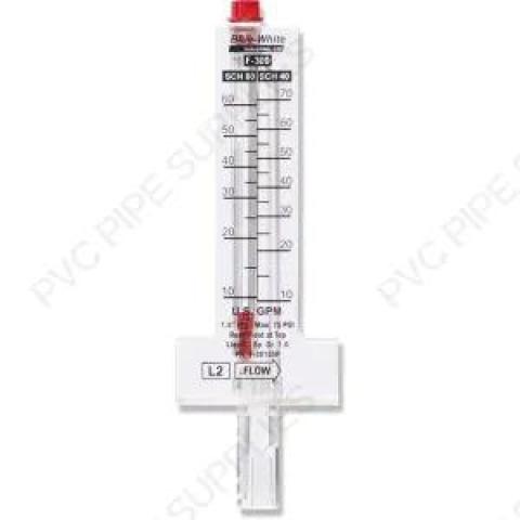 Blue-White F-30800P Flow Meter, PVC 8"