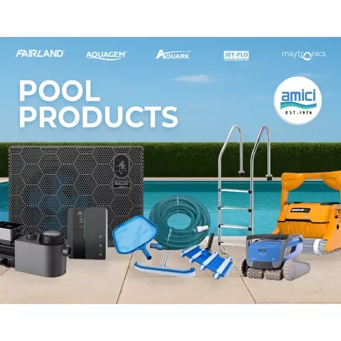 pool products banner for small screen